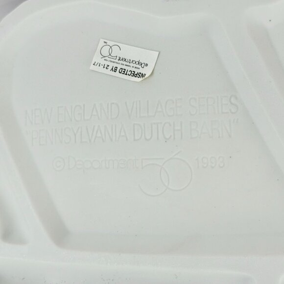 Department 56 New England Village Series 1993 Pennsylvania Dutch Barn Lighted Co - Picture 5 of 8